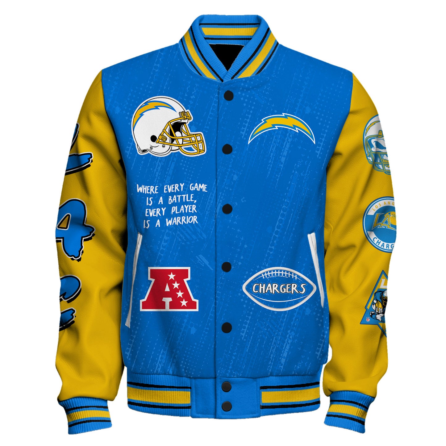 Los Angeles Chargers Unisex Athletic Legacy Varsity Jacket AZBTVJK000122