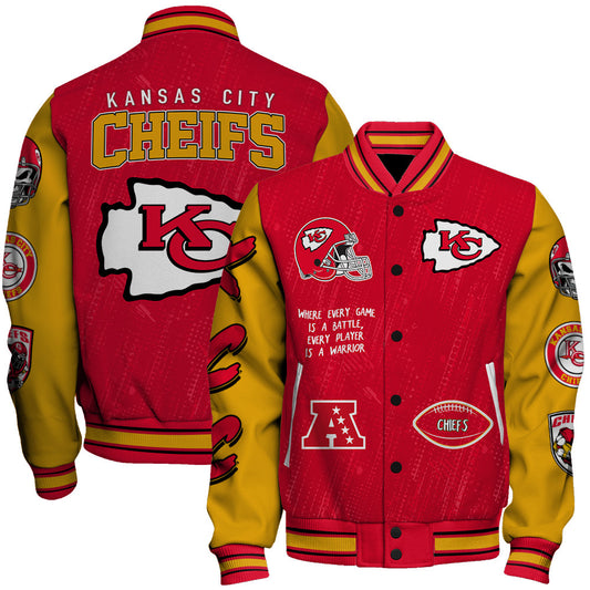 Kansas City Chiefs Unisex Athletic Legacy Varsity Jacket AZBTVJK000124