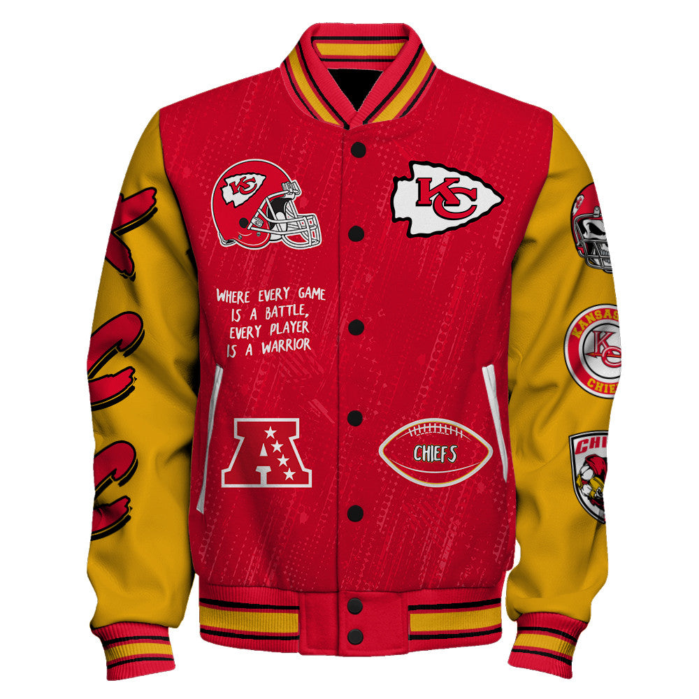 Kansas City Chiefs Unisex Athletic Legacy Varsity Jacket AZBTVJK000124