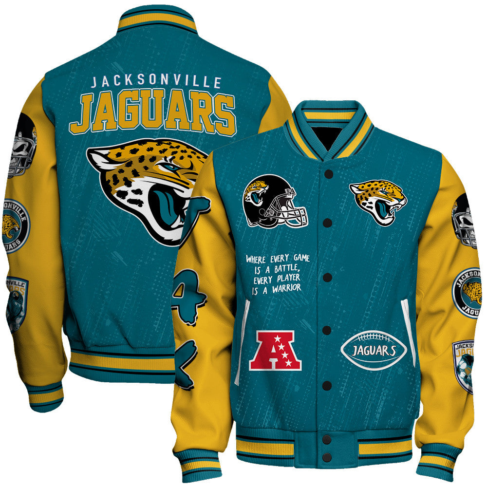 Jacksonville Jaguars Unisex Athletic Legacy Varsity Jacket AZBTVJK000125