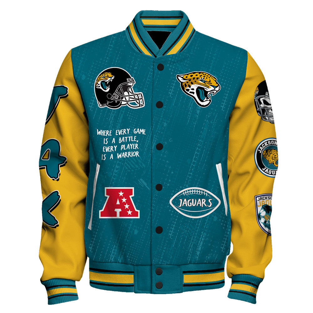 Jacksonville Jaguars Unisex Athletic Legacy Varsity Jacket AZBTVJK000125