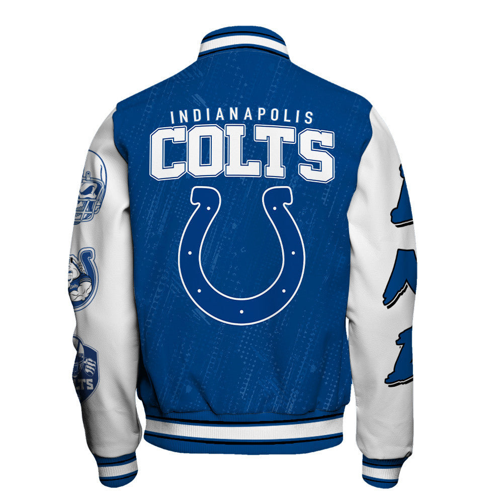 Indianapolis Colts Unisex Athletic Legacy Varsity Jacket AZBTVJK000126