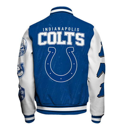 Indianapolis Colts Unisex Athletic Legacy Varsity Jacket AZBTVJK000126