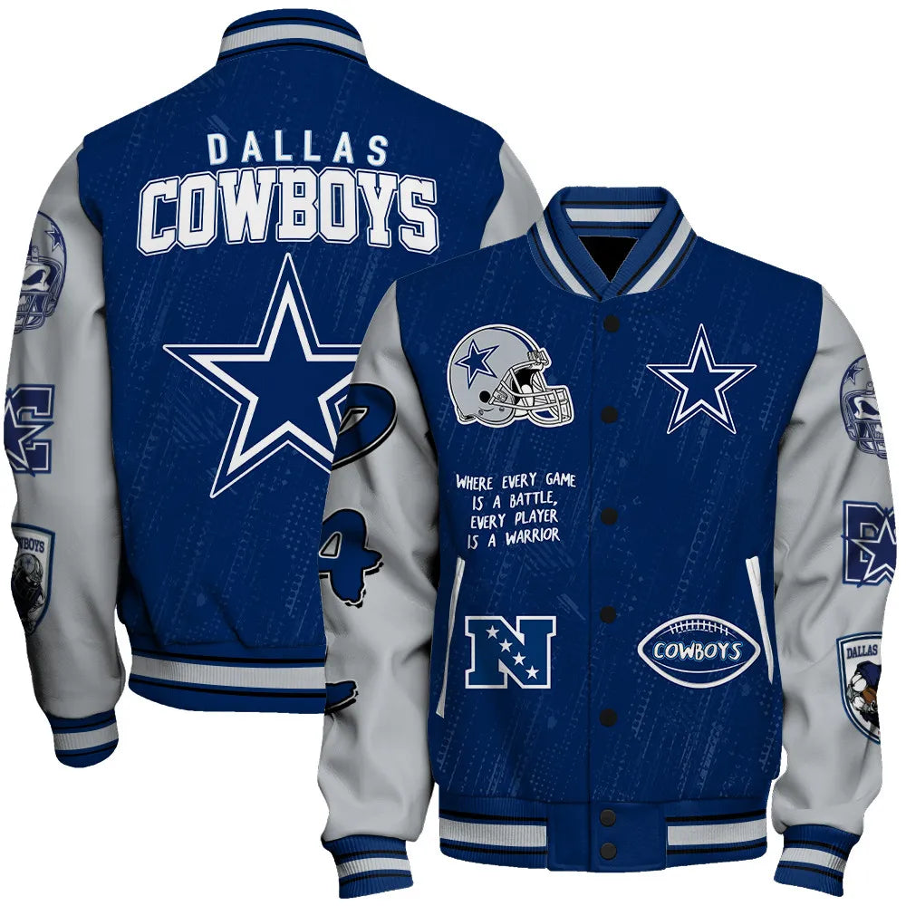 Dallas Cowboys Unisex Athletic Legacy Varsity Jacket AZBTVJK000130
