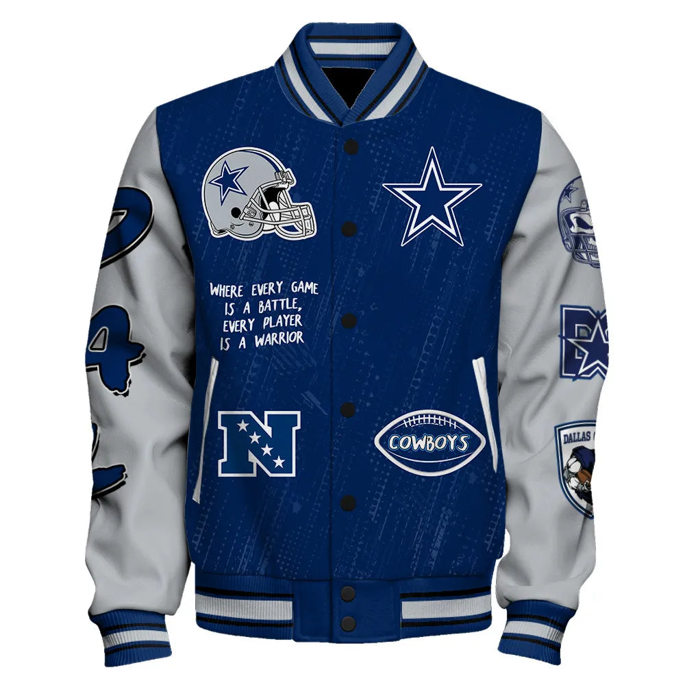 Dallas Cowboys Unisex Athletic Legacy Varsity Jacket AZBTVJK000130