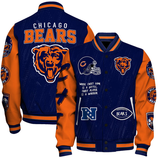 Chicago Bears Unisex Athletic Legacy Varsity Jacket AZBTVJK000132