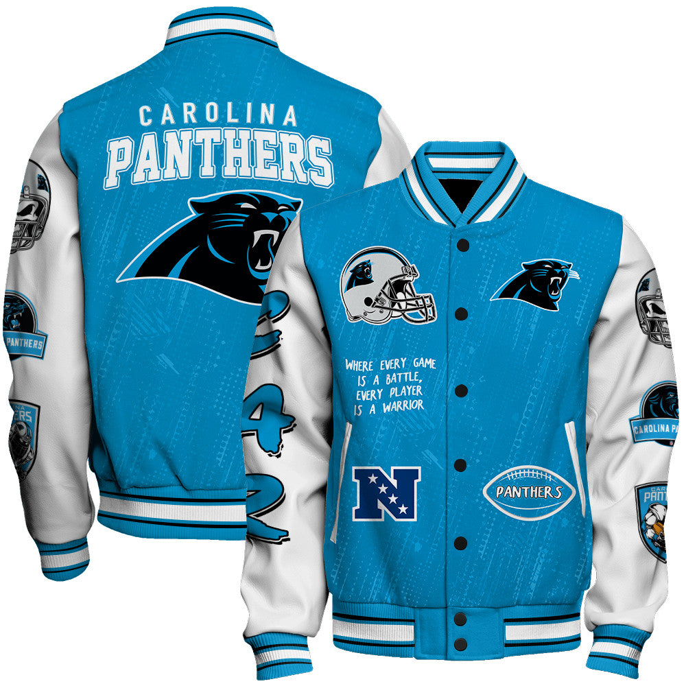 Carolina Panthers Unisex Athletic Legacy Varsity Jacket AZBTVJK000133