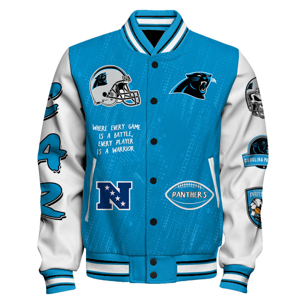 Carolina Panthers Unisex Athletic Legacy Varsity Jacket AZBTVJK000133