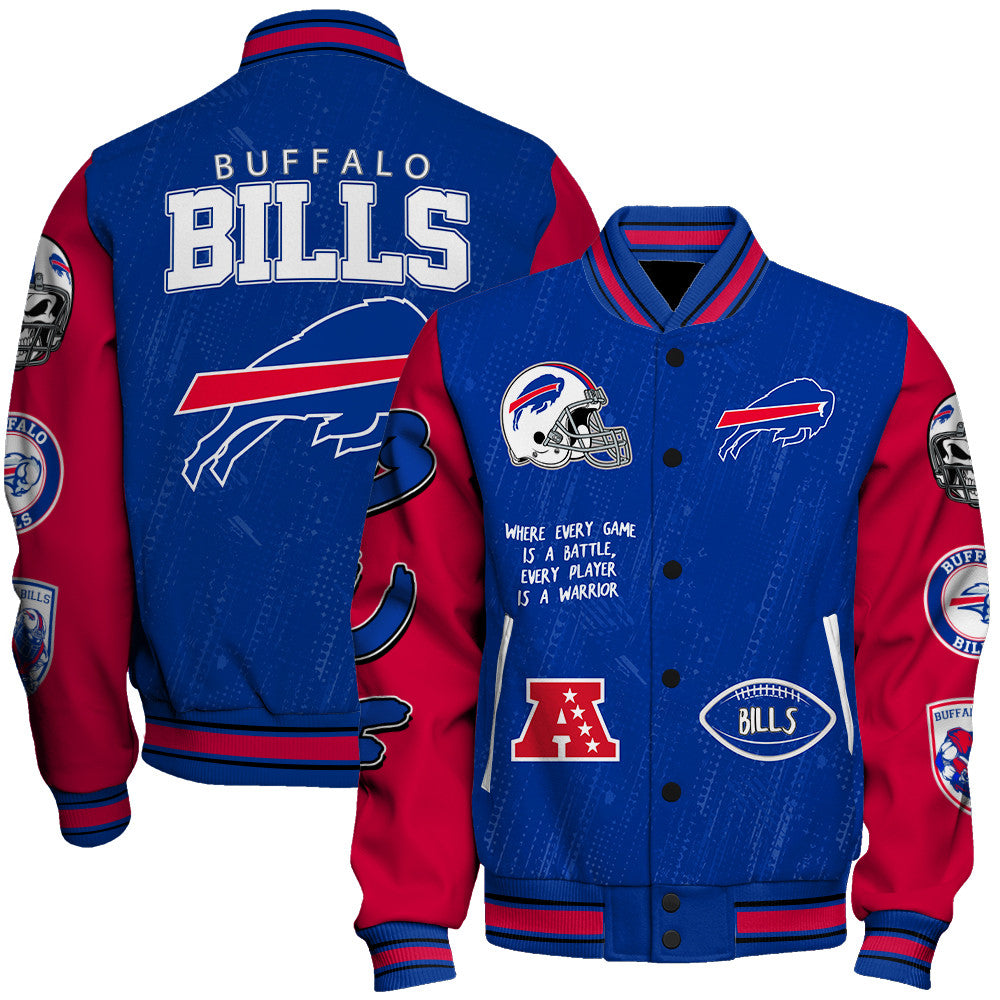 Buffalo Bills Unisex Athletic Legacy Varsity Jacket AZBTVJK000134