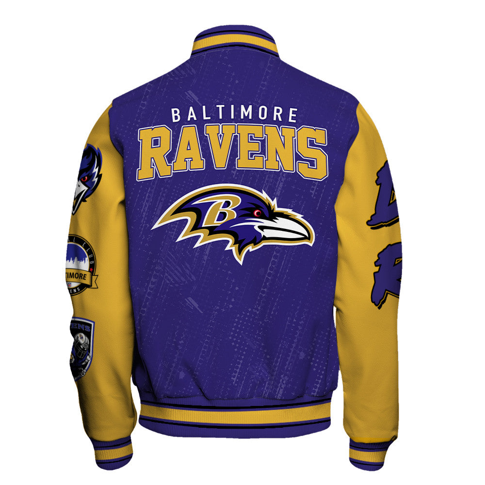 Baltimore Ravens Unisex Athletic Legacy Varsity Jacket AZBTVJK000136