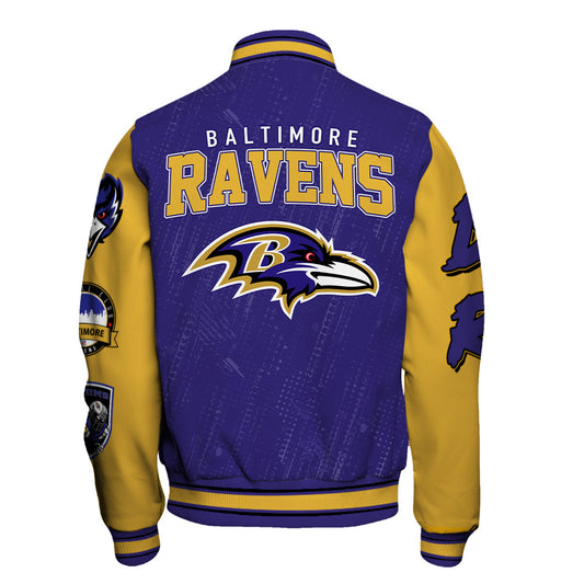 Baltimore Ravens Unisex Athletic Legacy Varsity Jacket AZBTVJK000136