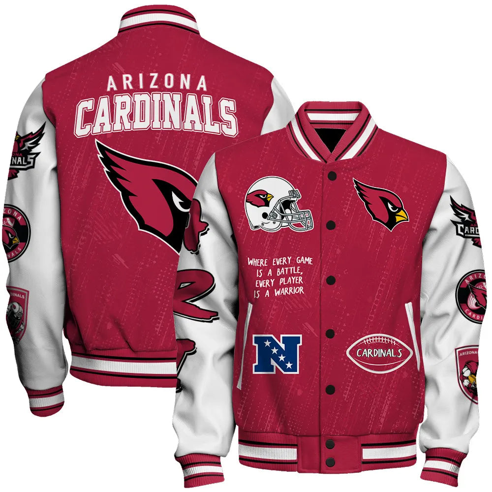Arizona Cardinals Unisex Athletic Legacy Varsity Jacket AZBTVJK000138