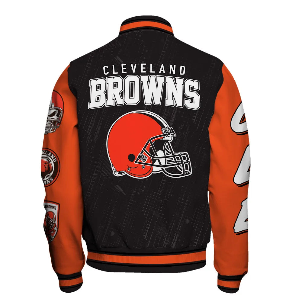Cleveland Browns Unisex Athletic Legacy Varsity Jacket AZBTVJK000131