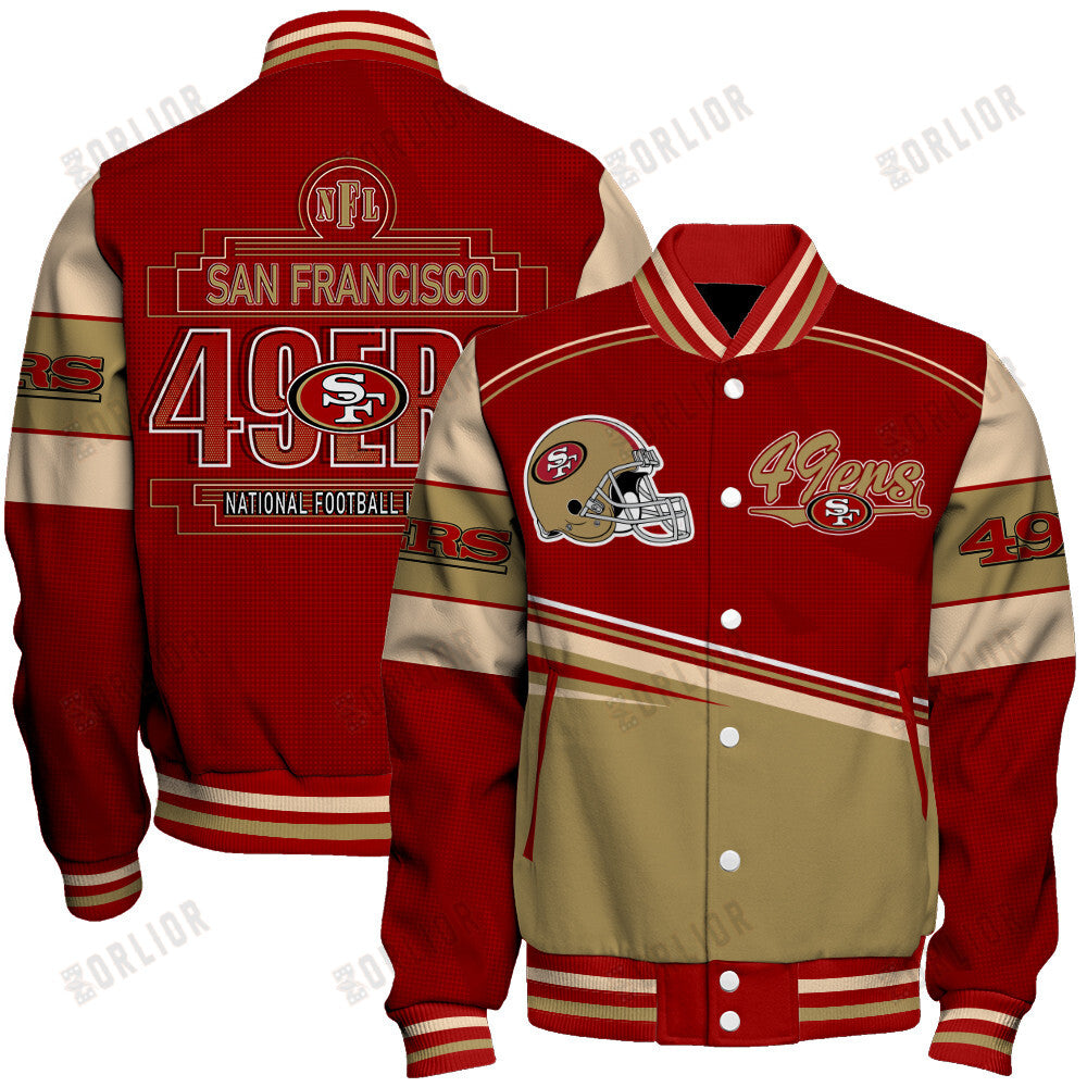 San Francisco 49ers Personalized Unisex Varsity Jacket AZBTVJK000272