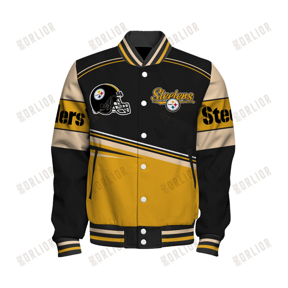 Pittsburgh Steelers Personalized Unisex Varsity Jacket AZBTVJK000273