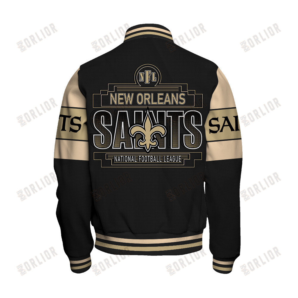 New Orleans Saints Personalized Unisex Varsity Jacket AZBTVJK000277