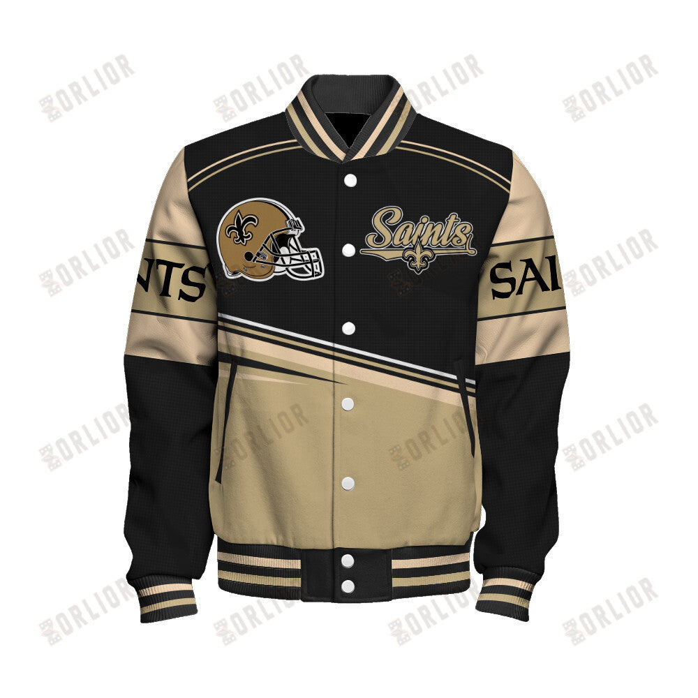 New Orleans Saints Personalized Unisex Varsity Jacket AZBTVJK000277