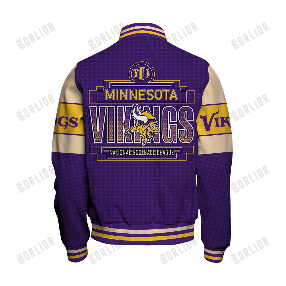 Minnesota Vikings Personalized Unisex Varsity Jacket AZBTVJK000279