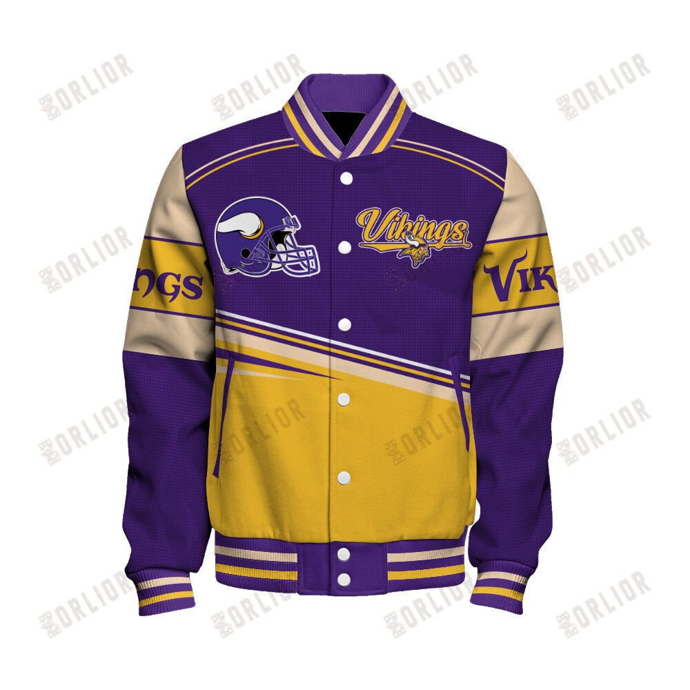 Minnesota Vikings Personalized Unisex Varsity Jacket AZBTVJK000279