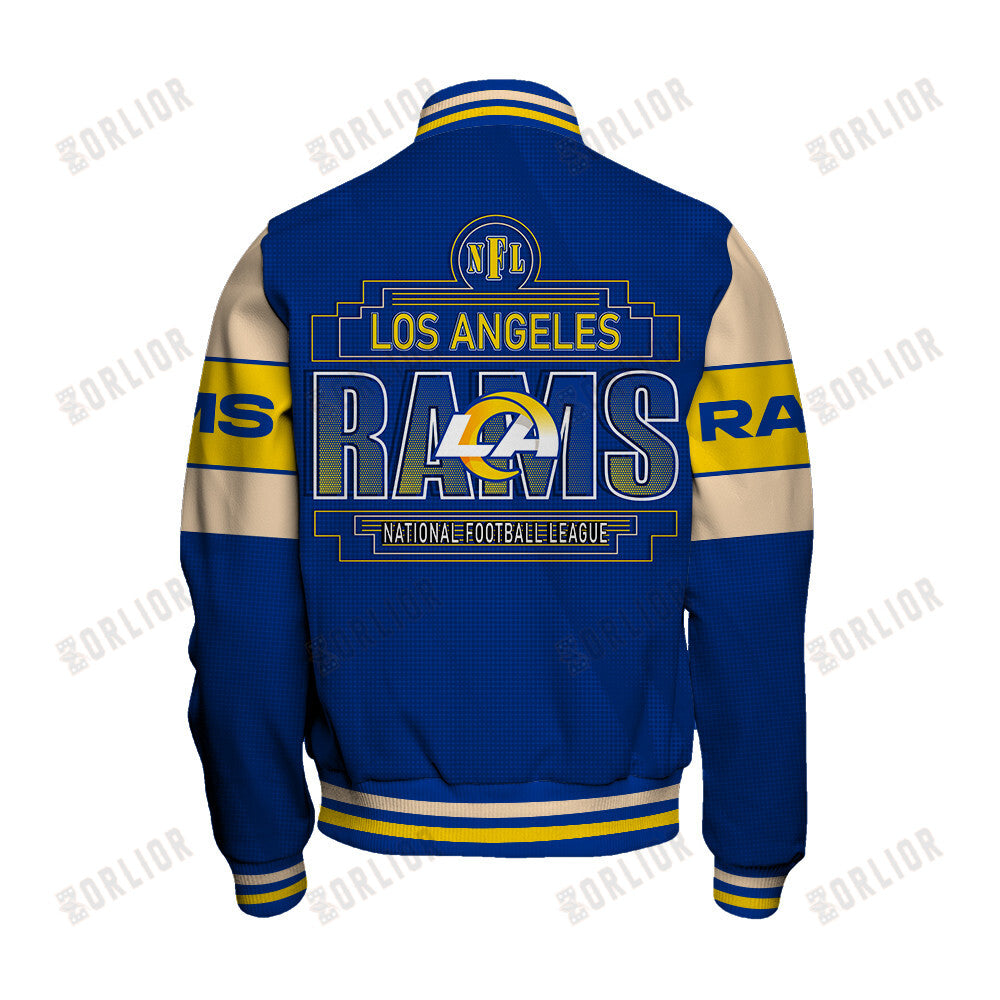 Los Angeles Rams Personalized Unisex Varsity Jacket AZBTVJK000281