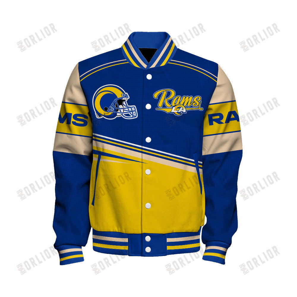 Los Angeles Rams Personalized Unisex Varsity Jacket AZBTVJK000281