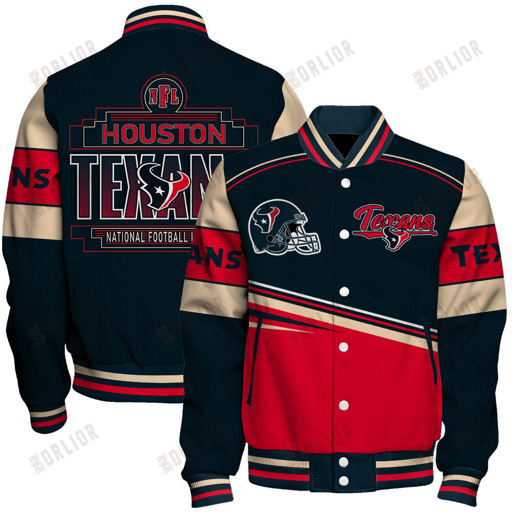 Houston Texans Personalized Unisex Varsity Jacket AZBTVJK000287