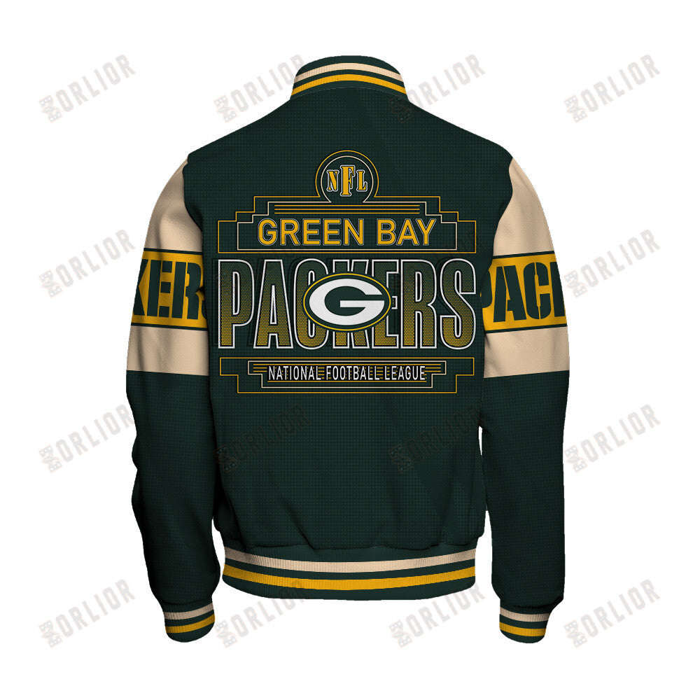 Green Bay Packers Personalized Unisex Varsity Jacket AZBTVJK000288