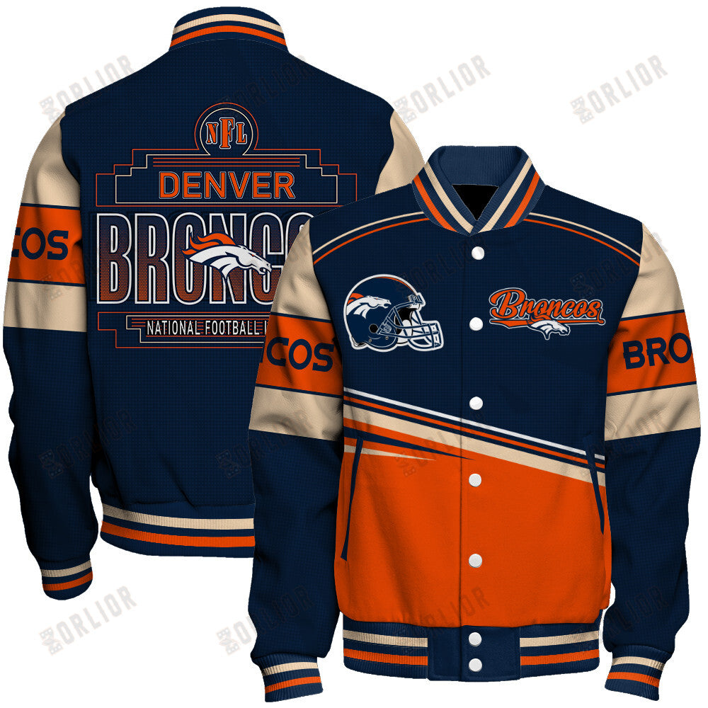 Denver Broncos Personalized Unisex Varsity Jacket AZBTVJK000290