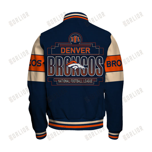 Denver Broncos Personalized Unisex Varsity Jacket AZBTVJK000290