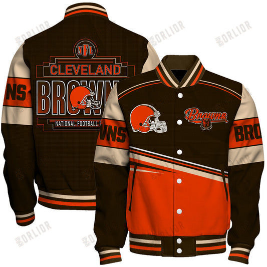 Cleveland Browns Personalized Unisex Varsity Jacket AZBTVJK000292