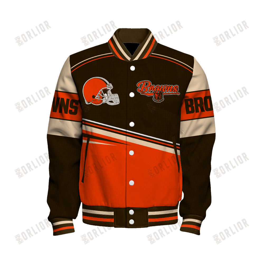 Cleveland Browns Personalized Unisex Varsity Jacket AZBTVJK000292