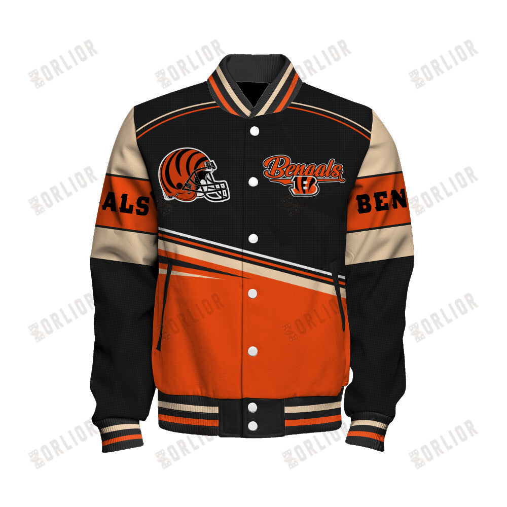 Cincinnati Bengals Personalized Unisex Varsity Jacket AZBTVJK000293