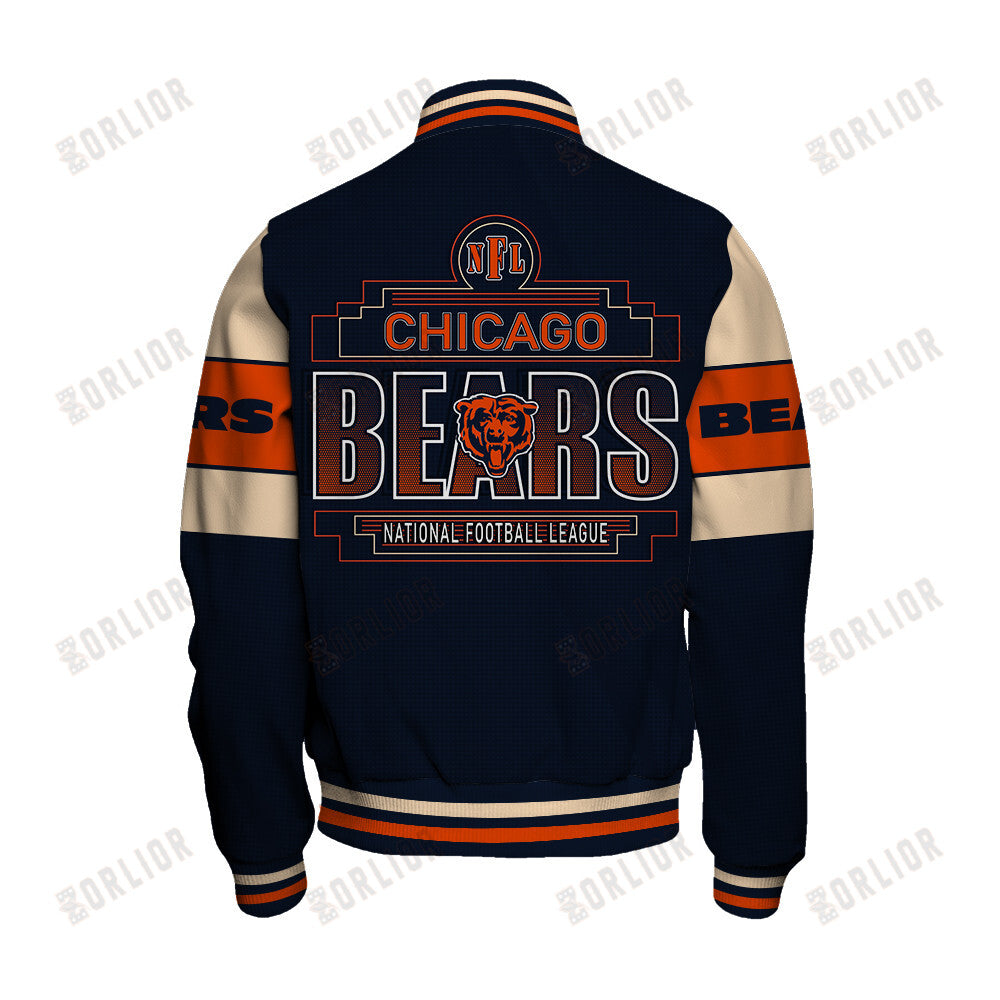 Chicago Bears Personalized Unisex Varsity Jacket AZBTVJK000294