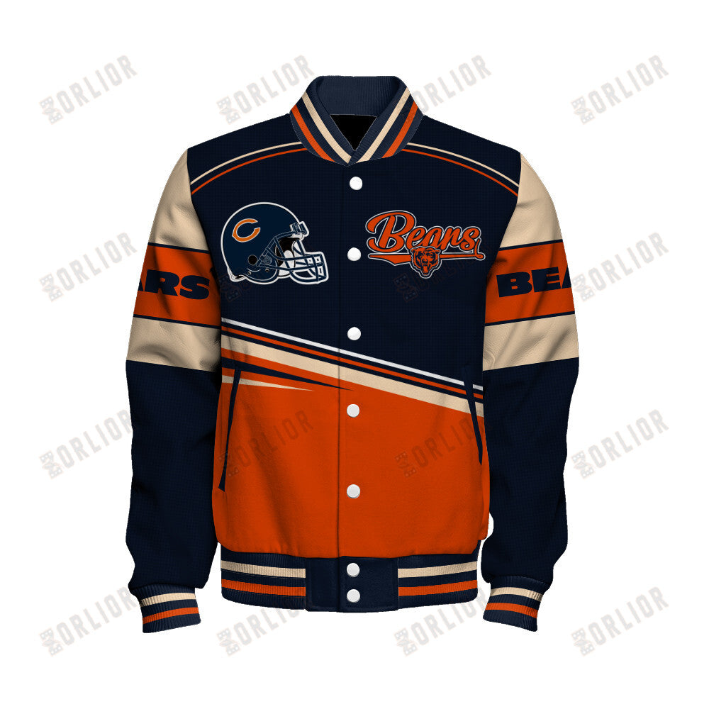 Chicago Bears Personalized Unisex Varsity Jacket AZBTVJK000294