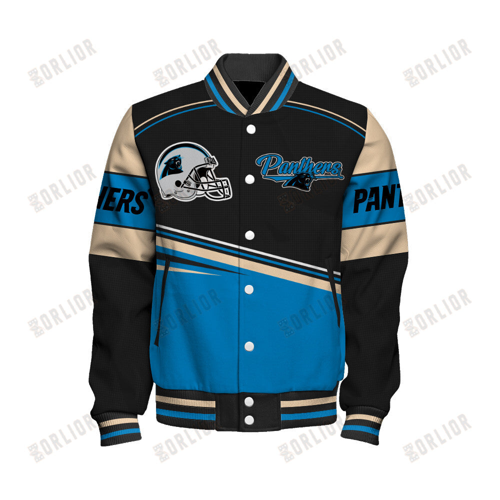 Carolina Panthers Personalized Unisex Varsity Jacket AZBTVJK000295