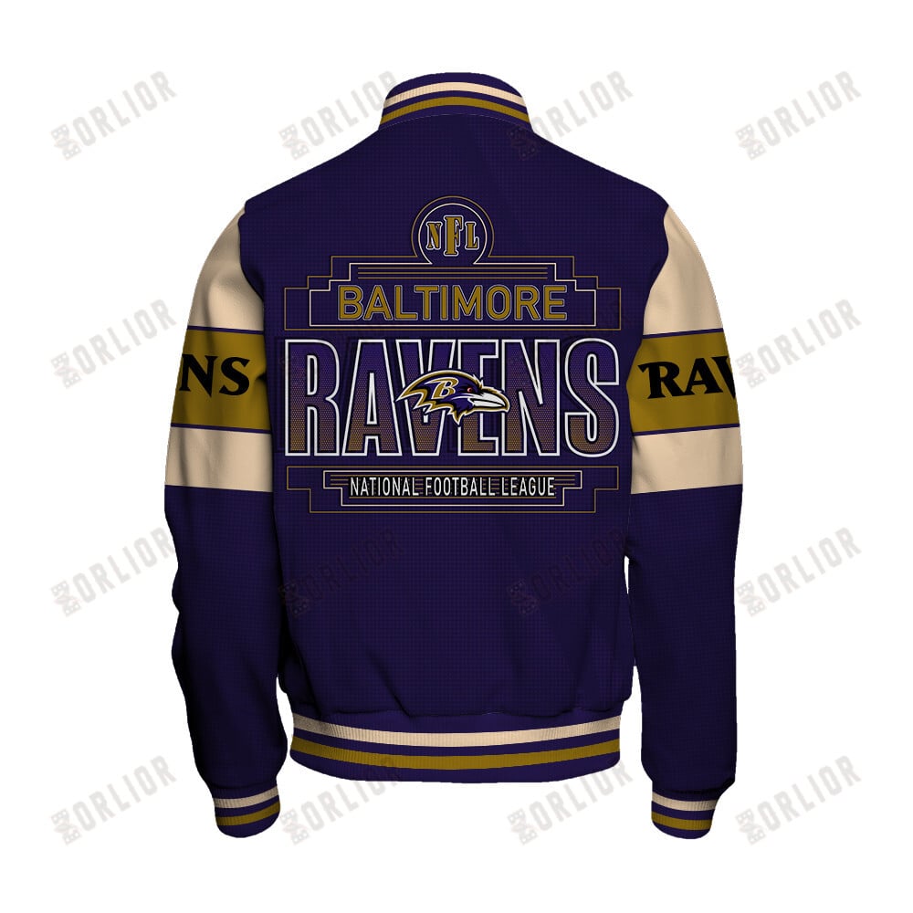 Baltimore Ravens Personalized Unisex Varsity Jacket AZBTVJK000297