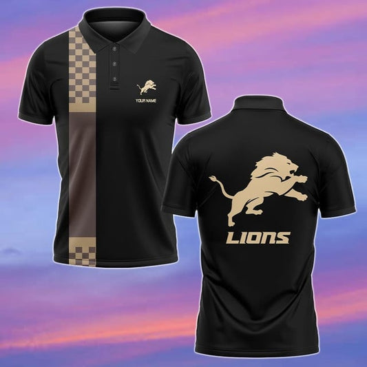 Detroit Lions Personalized Men Polo Shirt AZBTPLS000115