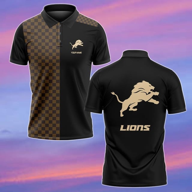 Detroit Lions Personalized Men Polo Shirt AZBTPLS000116