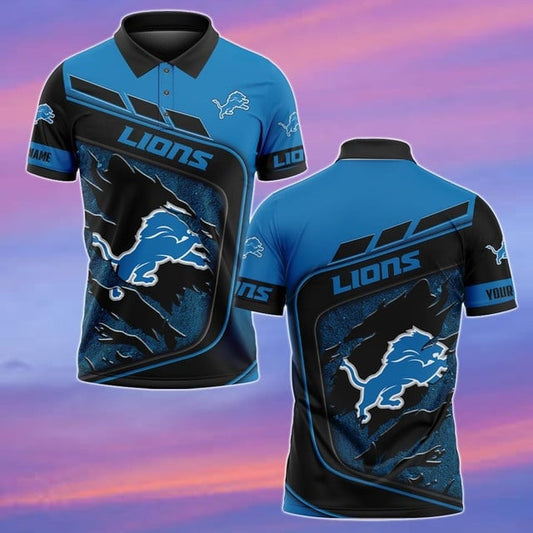 Detroit Lions Personalized Men Polo Shirt AZBTPLS000117