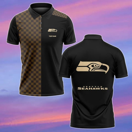 Seattle Seahawks Personalized Men Polo Shirt AZBTPLS000190