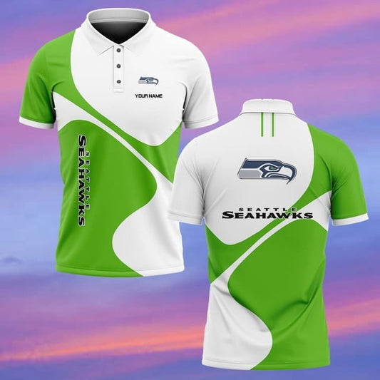 Seattle Seahawks Personalized Men Polo Shirt AZBTPLS000194