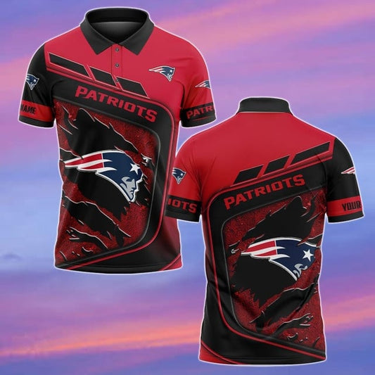 New England Patriots Personalized Men Polo Shirt AZBTPLS000251