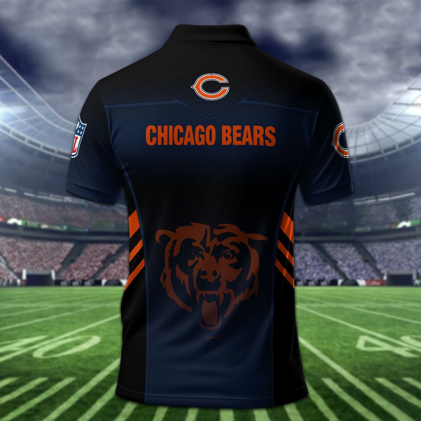 Chicago Bears Personalized Men Polo Shirt AZBTPLS000336