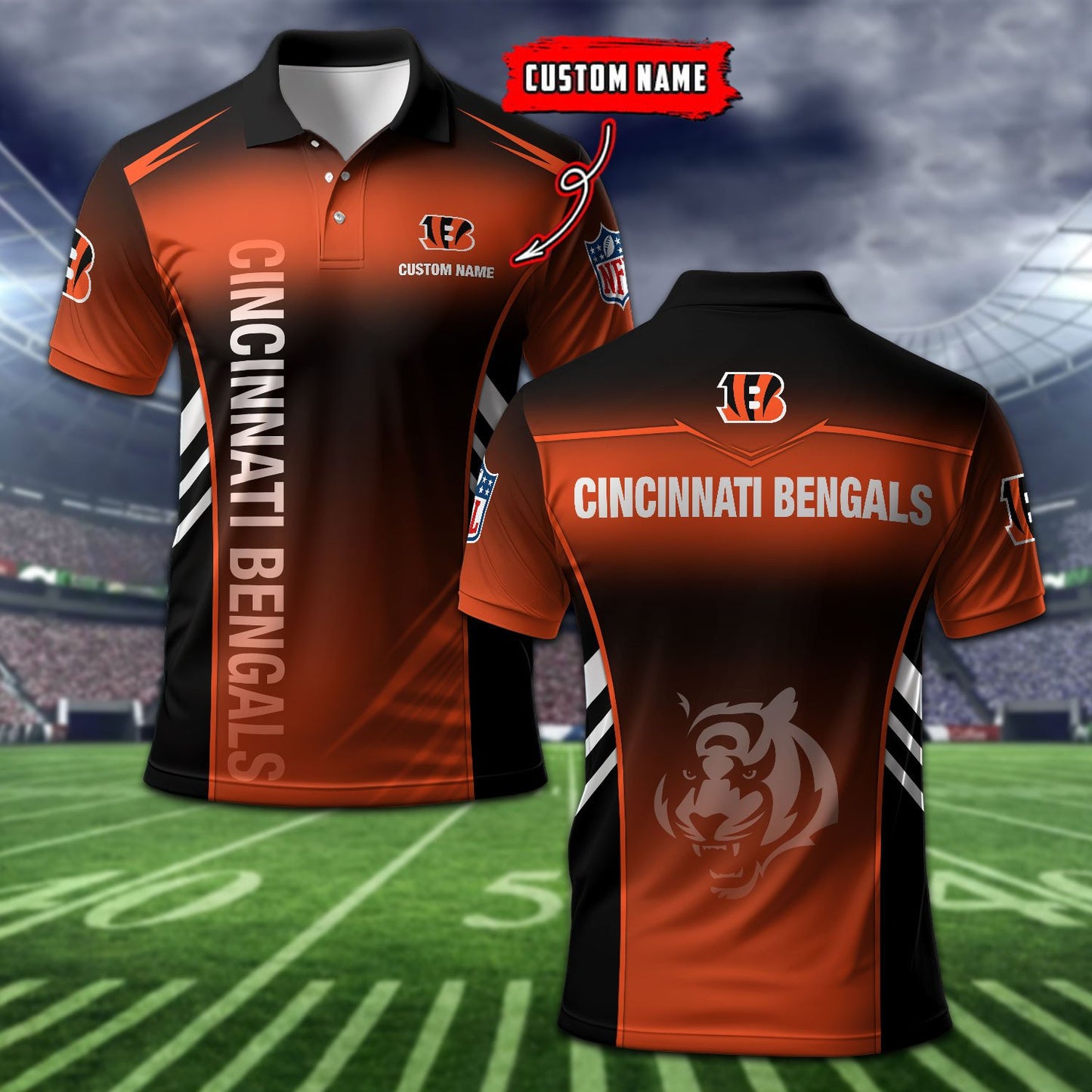 Cincinnati Bengals Personalized Men Polo Shirt AZBTPLS000261