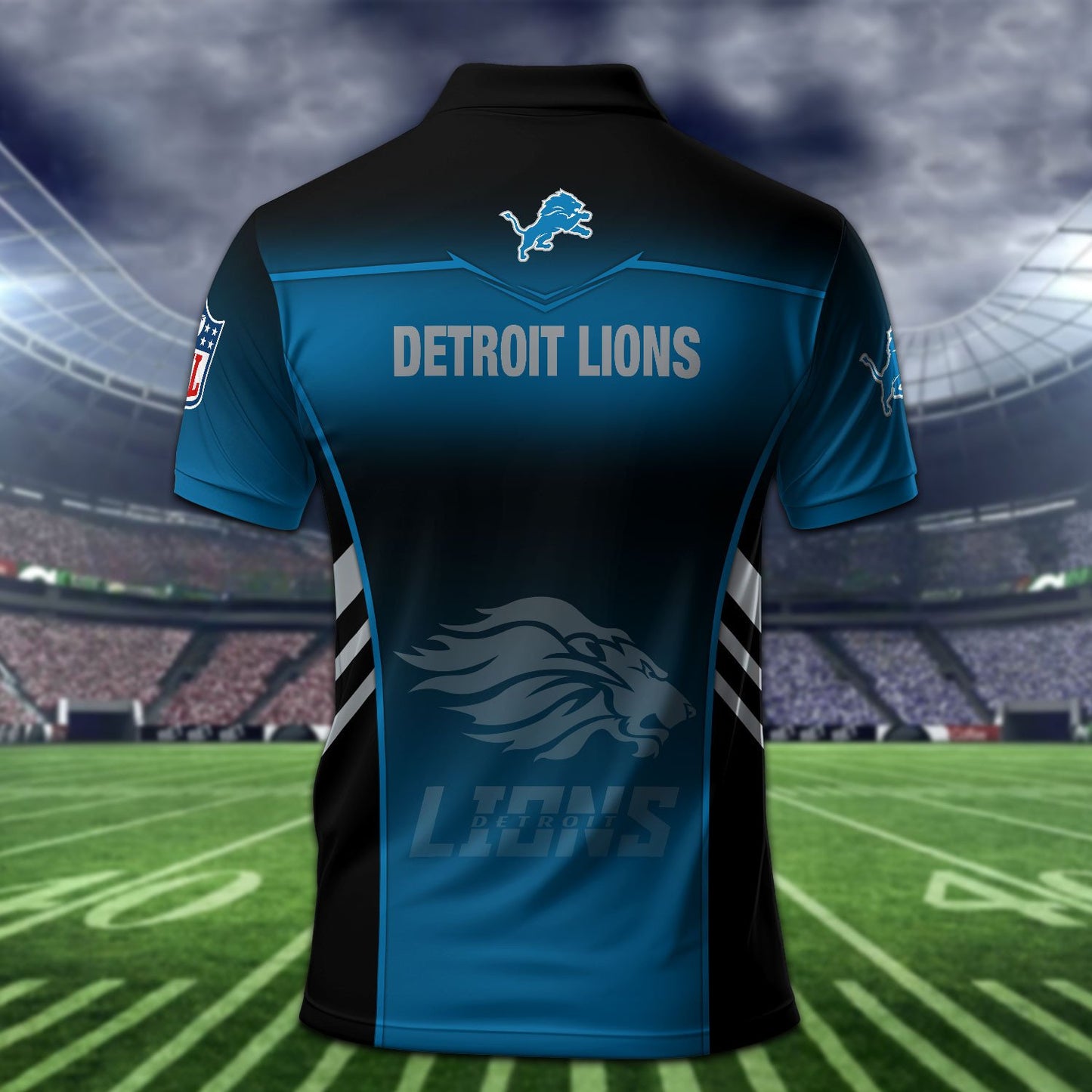 Detroit Lions Personalized Men Polo Shirt AZBTPLS000265
