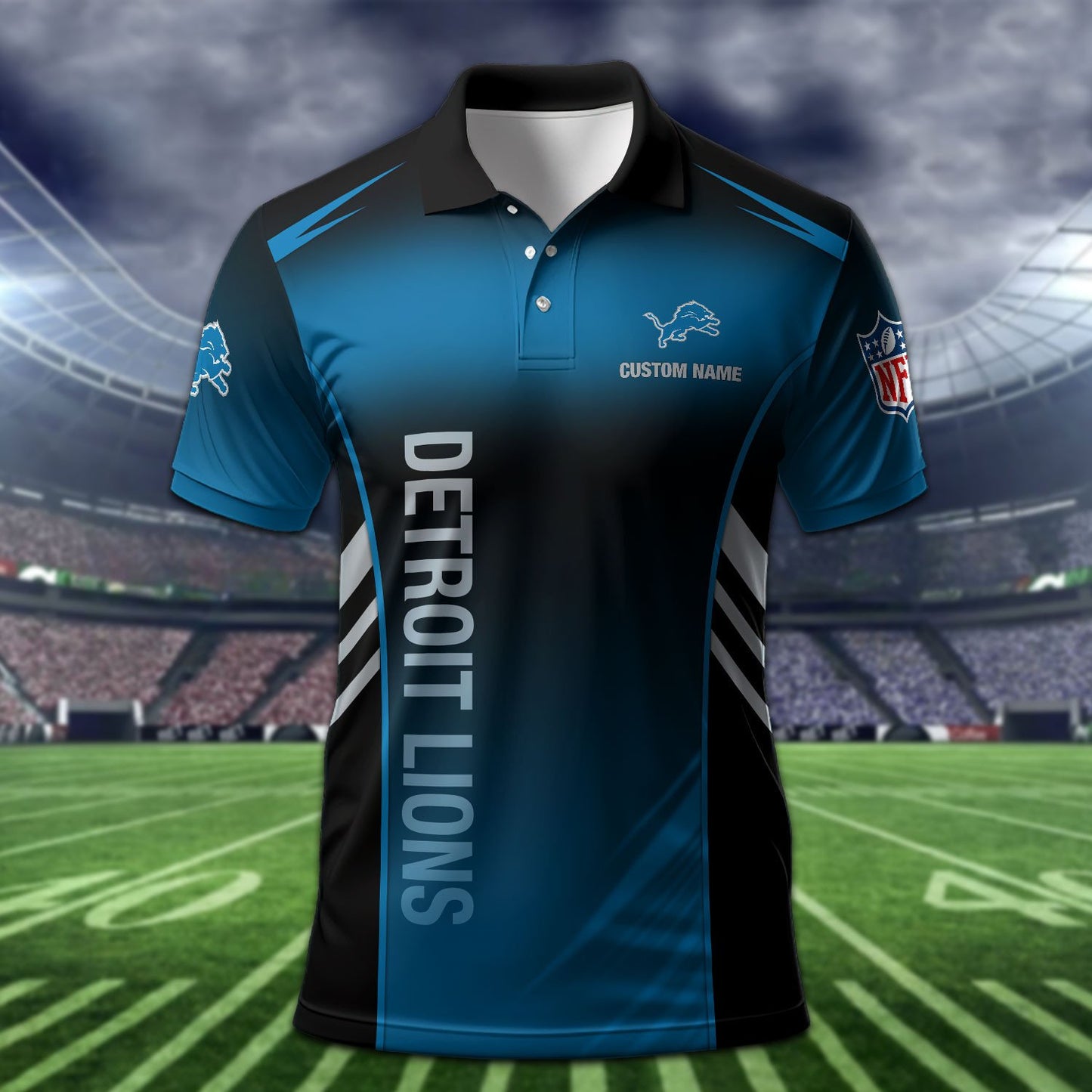 Detroit Lions Personalized Men Polo Shirt AZBTPLS000265