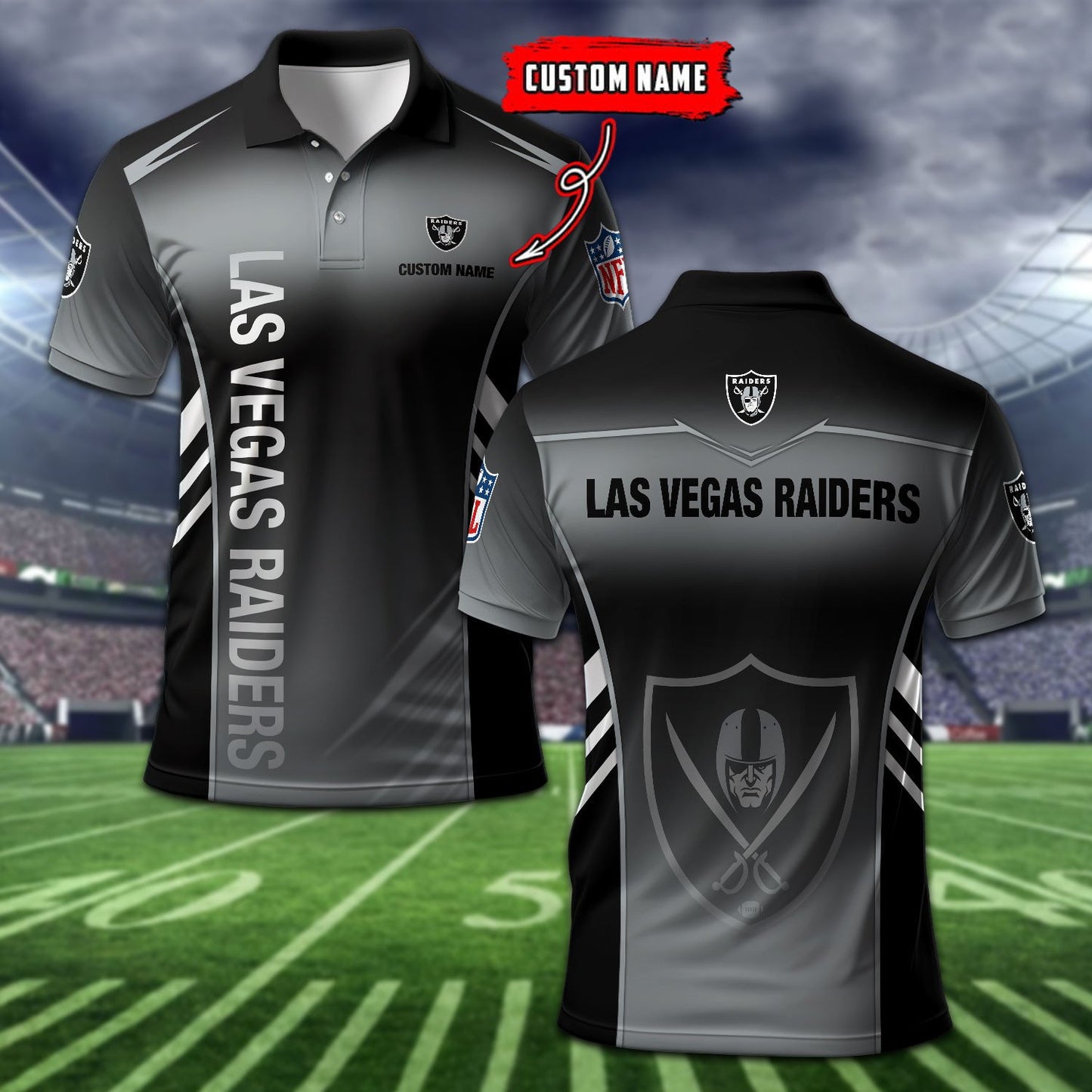 Las Vegas Raiders Personalized Men Polo Shirt AZBTPLS000271