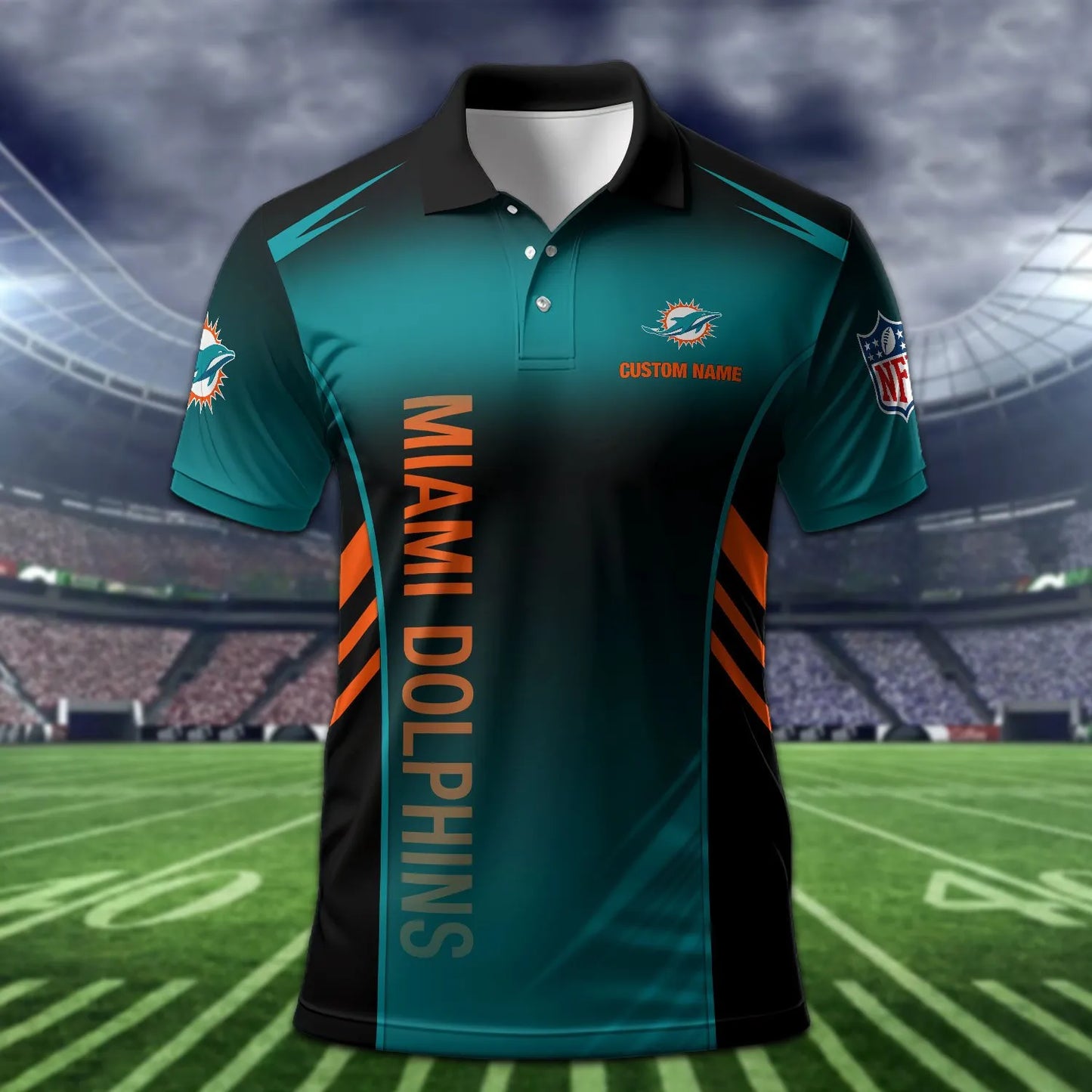 Miami Dolphins Personalized Men Polo Shirt AZBTPLS000274