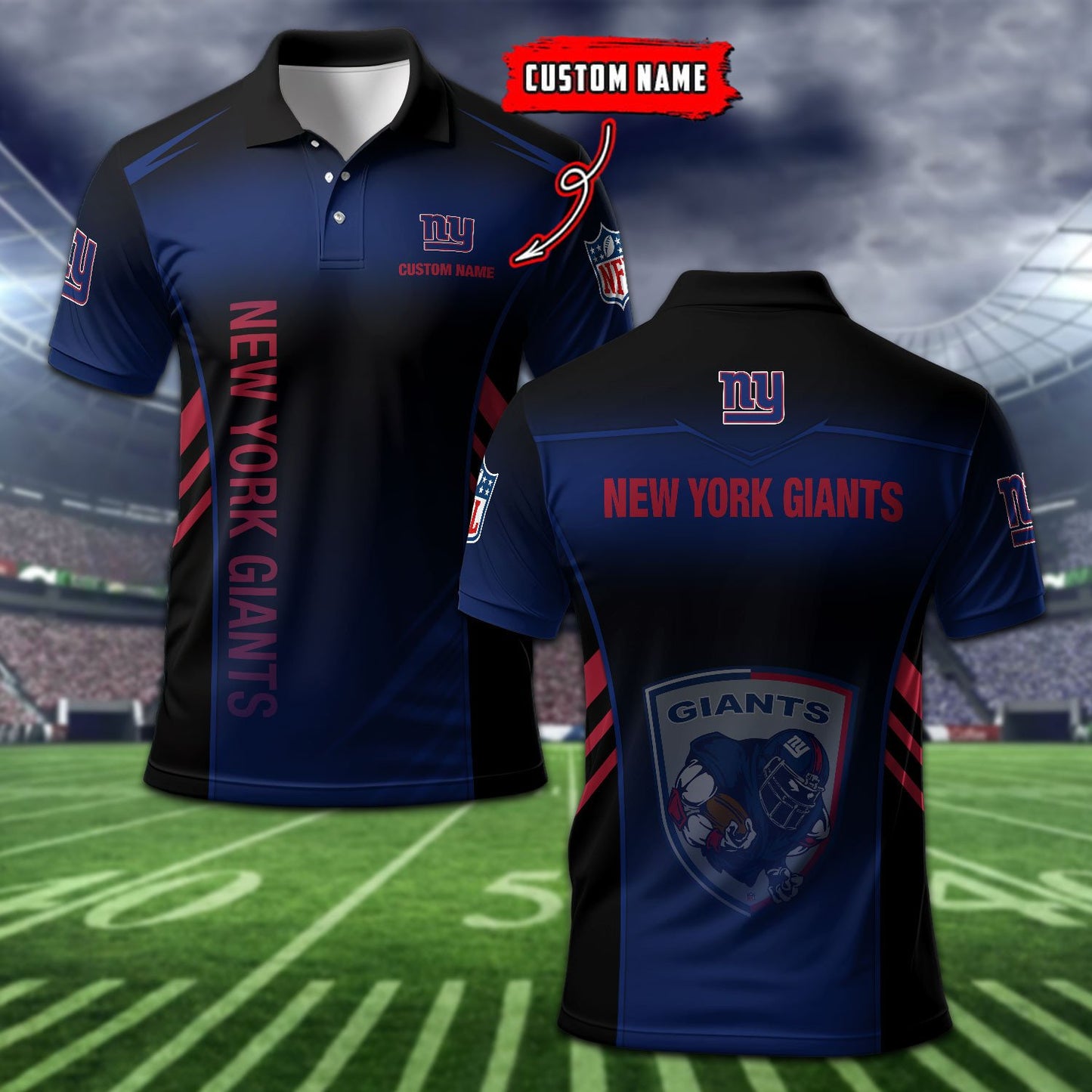 New York Giants Personalized Men Polo Shirt AZBTPLS000278