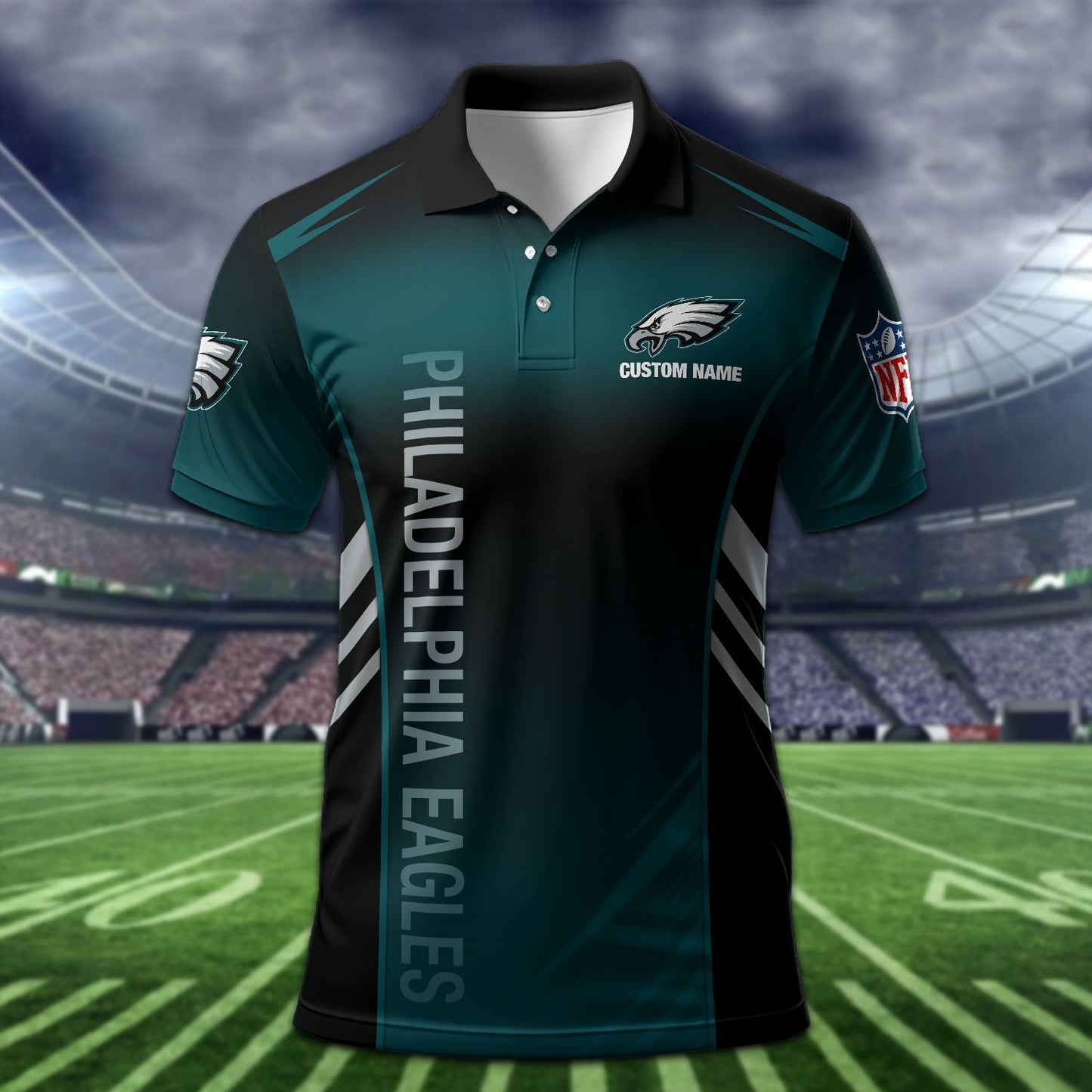 Philadelphia Eagles Personalized Men Polo Shirt AZBTPLS000280